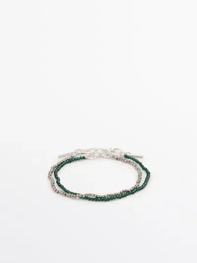 Massimo Dutti Doppelkugel Armband-set In Metallic