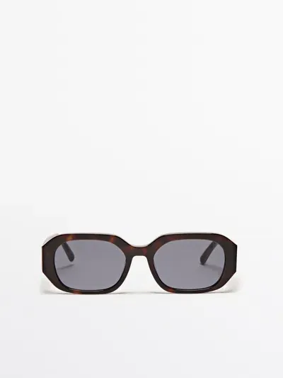 Massimo Dutti Sonnenbrille In Schildpattoptik In Black