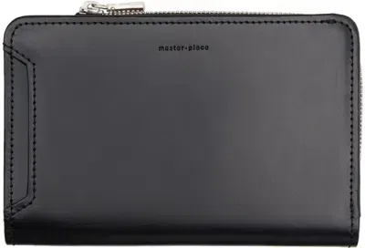 Master-piece Black Notch Middle Zipper Wallet