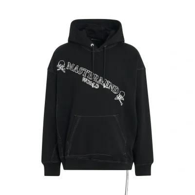 Mastermind Handwriting Boxy Fit Hoodie In Black