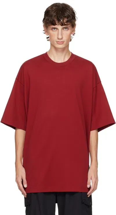 Mastermind Japan Burgundy Oversized Message T-shirt