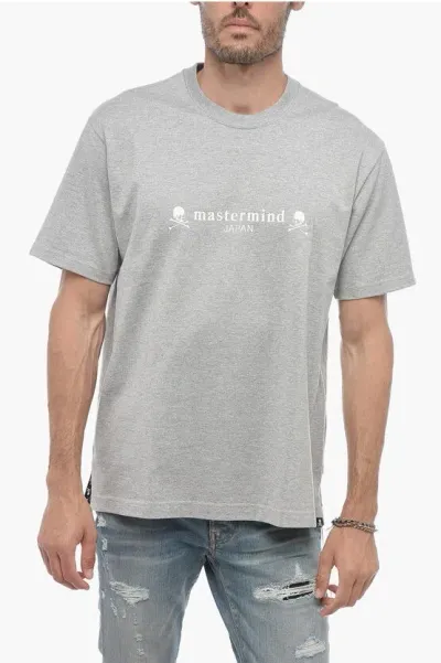 Mastermind Japan Cotton Crew-neck T-shirt With Side Split