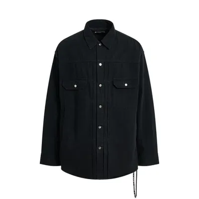 Mastermind Long Sleeve Denim Shirt In Black