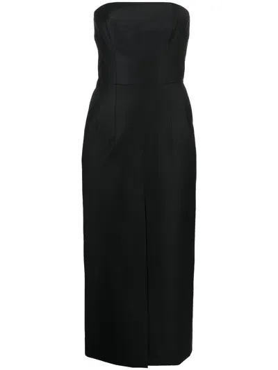 Materiel Fitted Midi Dress In Black