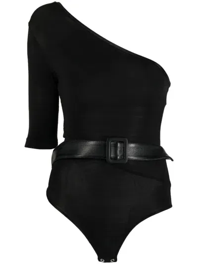 Materiel One-shoulder Bodysuit In Black