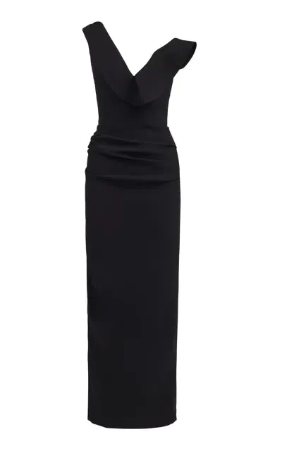 Maticevski Requiem Strapless Crepe Maxi Dress In Black