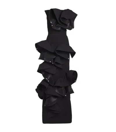 Maticevski Ruffle-trim Indulgence Gown In Black