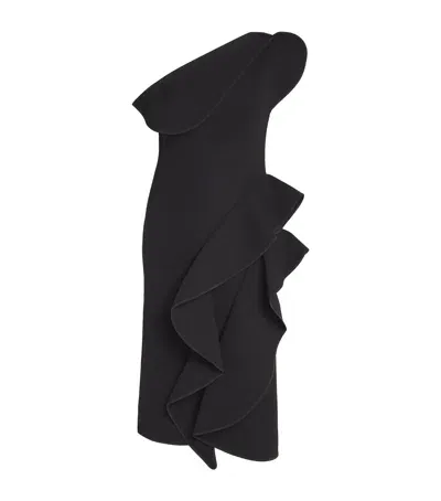 Maticevski Ruffled Rhythm Mini Dress In Black