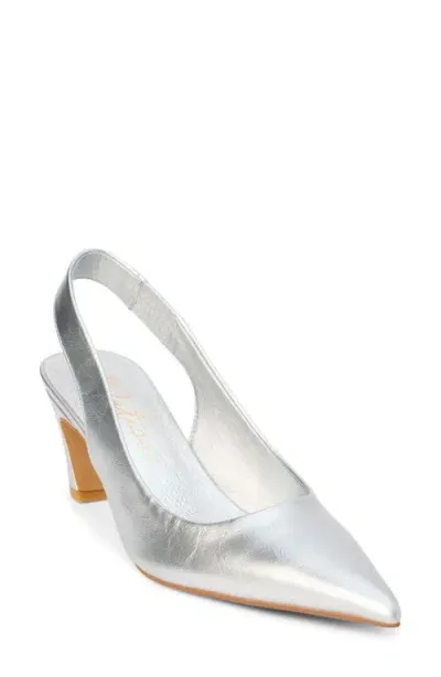 Matisse Leona Slingback Pointed Toe Pump In Silver