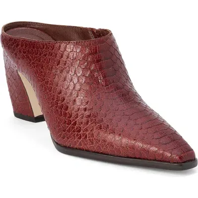 Matisse Mccarthy Square Toe Mule In Red Snake