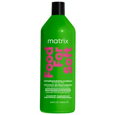 Matrix Food For Soft Detangling Conditioner With Avocado Oil And Hyaluronic Acid For Dry Hair 1000ml In White