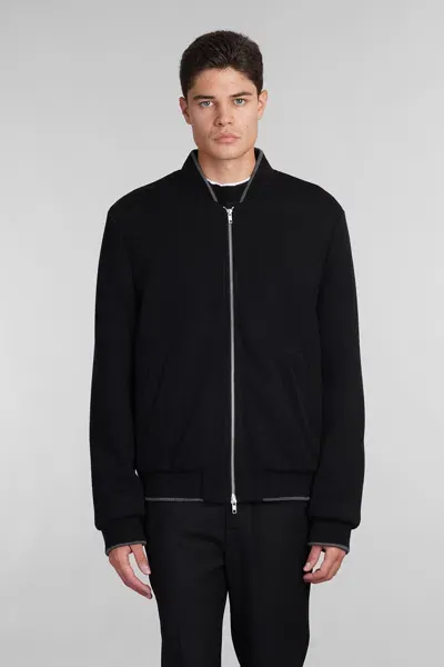 Mauro Grifoni Bomber In Black Wool