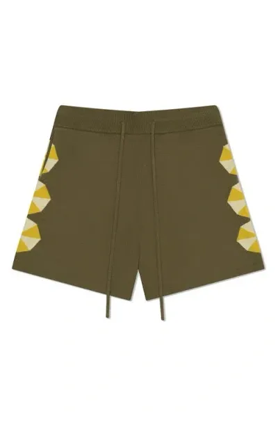 Mavrans Umbrella Drawstring Sweater Shorts In Green