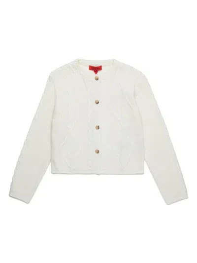 Max & Co Kids' Cable-knit Cardigan In White