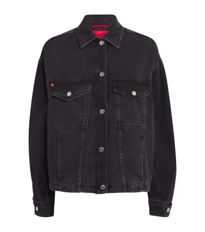 Max & Co Denim Jacket In Black