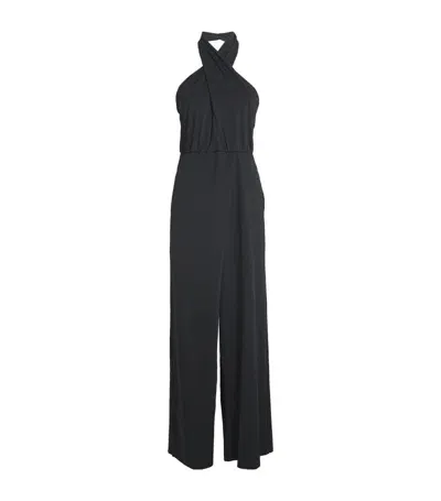 Max & Co Jersey Halterneck Jumpsuit In Black