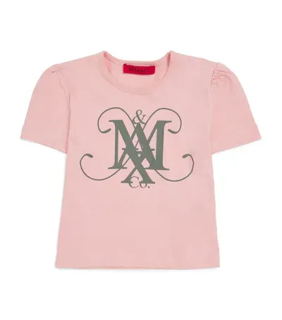 Max & Co Kids' Logo T-shirt In Pink