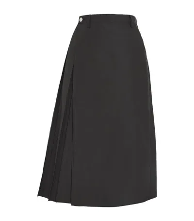 Max & Co Pleated Midi Skirt In Black