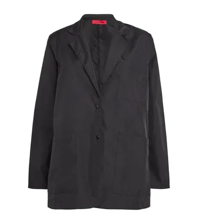 Max & Co Technical Nylon Blazer In Black