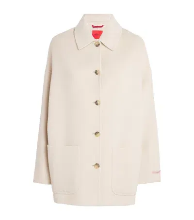 Max & Co Wool-blend Double-sided Jacket In Beige