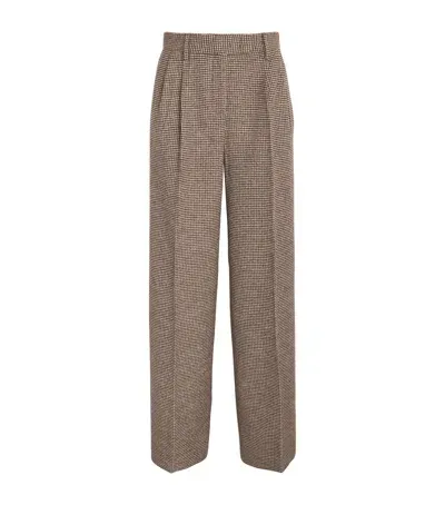 Max & Co Wool-blend Trousers In Brown