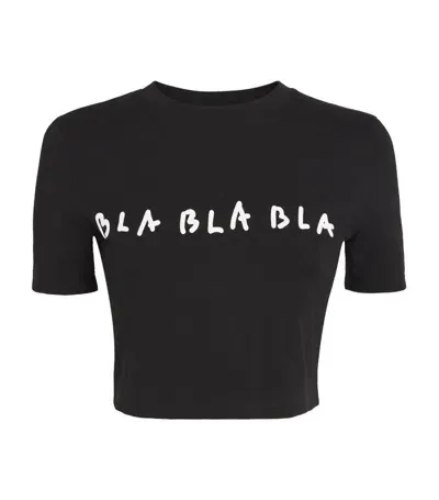 Max & Co X Pietro Terzini Bla Bla Bla Print T-shirt In Black