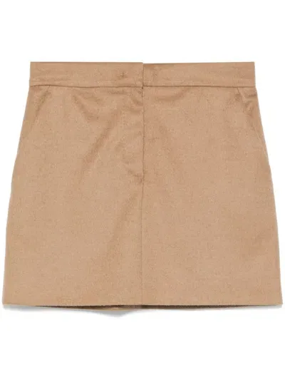 Max Mara Ancella Mini Skirt In Brown