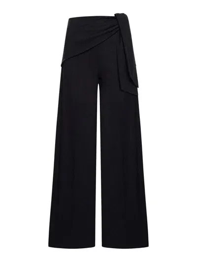 Max Mara Arsenio Wide Leg Trousers In Black