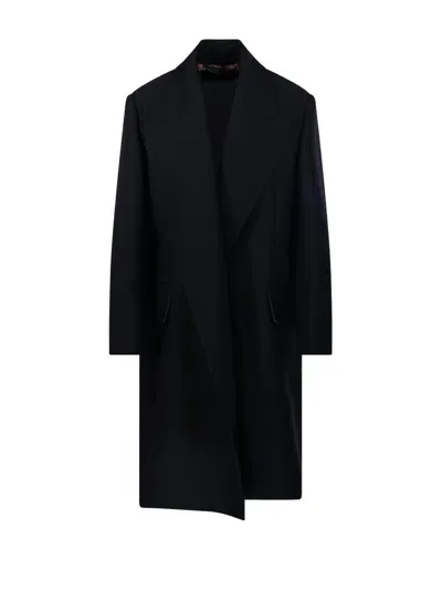 Max Mara Wool Robe-style Coat In Black