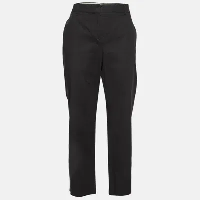 Pre-owned Max Mara Black Cotton Tailored Trousers Xl