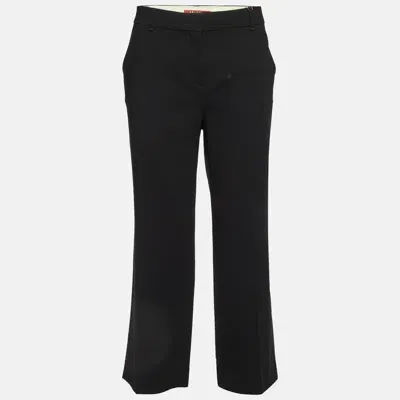 Pre-owned Max Mara Black Crepe Salato Tailored Trousers Xl