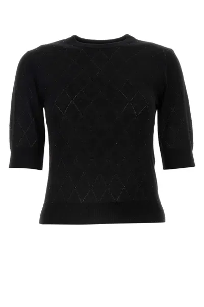 Max Mara Black Silk Blend Patrick Sweater