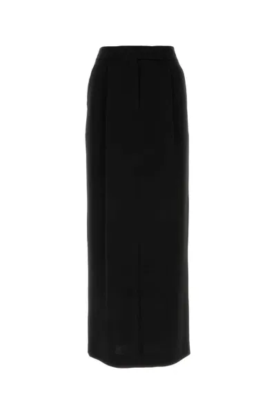 Max Mara Black Triacetate Blend Lemma Skirt