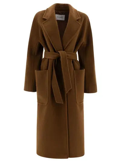 Max Mara Attuale Belted Coat In Black