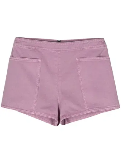 Max Mara Cotton Shorts In Purple