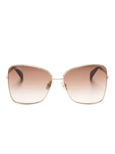 Max Mara Eyewear Menton1 Oversize-frame Sunglasses In Gold