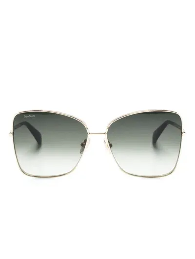 Max Mara Eyewear Mm0097 Menton1 Geometric-frame Sunglasses In Gold