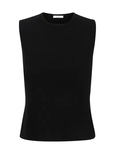 Max Mara Fosco Wool & Cashmere Knit Top In Black