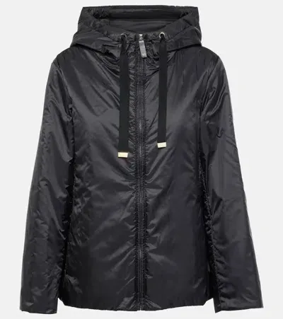 Max Mara Greenh Coated Canvas Rain Jacket In Black