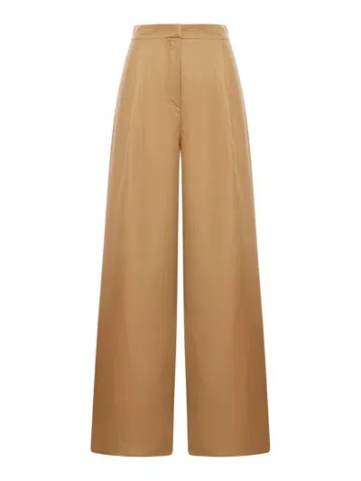 Max Mara High Waist Wide Leg Pants In Honey