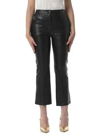 Max Mara Leisure Button Detailed Cropped Trousers In Black