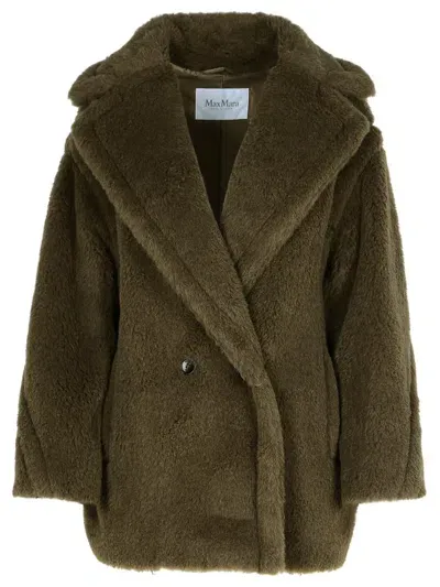 Max Mara Olga Dark Green Alpaca Blend Coat