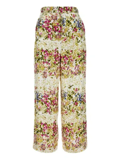 Max Mara Opersos Printed Satin Trousers In Neutrals