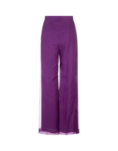 Max Mara Purple Pavento Trousers In 010