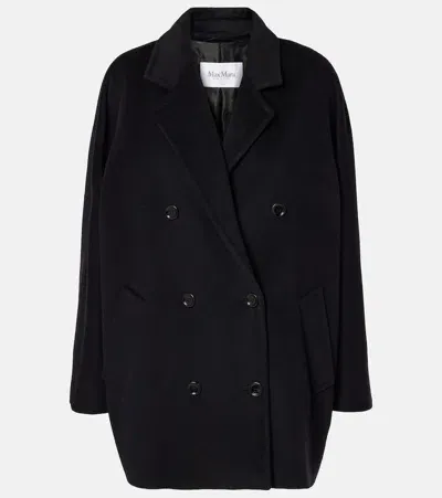 Max Mara Rebus Wool And Cashmere Coat In Black