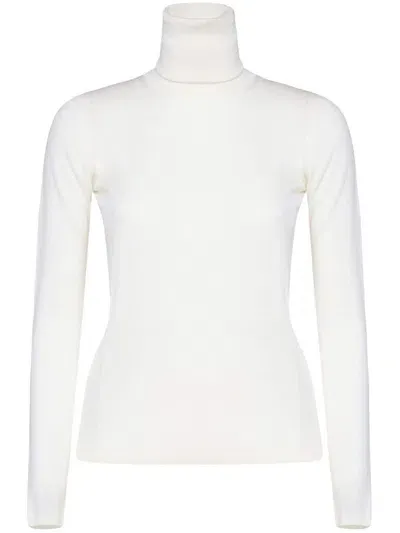 Max Mara Roll-neck Jumper In White