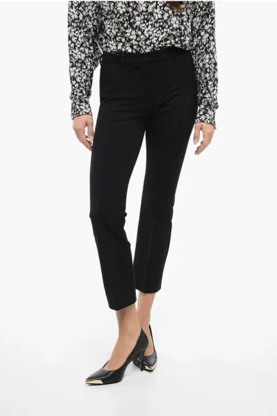 Max Mara S Stretch Cotton-blend Umanita Pants In Black