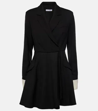 Max Mara Sella Virgin Wool Shirt Dress In Schwarz