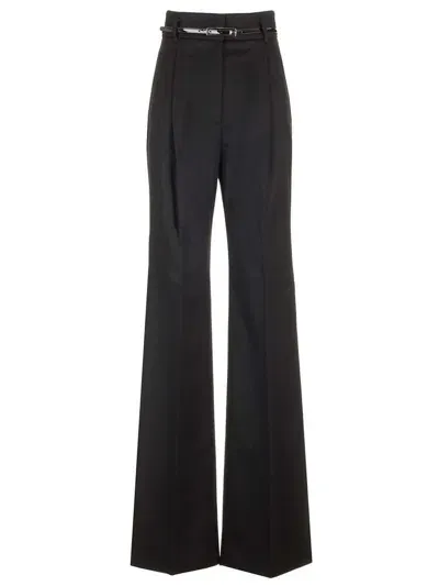 Max Mara Studio Pleat Detailed Straight Leg Trousers In Black