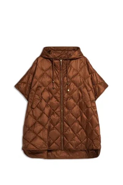 Max Mara The Cube Albi Poncho In Brown